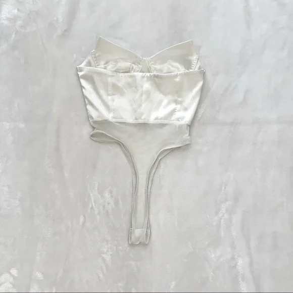 SHEIN | Satin Bustier Bodysuit - Picture 3 of 5